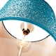 image 3 of Modern and Designer Bright Teal Glitter Fabric Pendant/Lamp Shade 25cm Wide