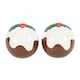 image 2 of Something Different Christmas Pudding Salt And Pepper Shakers - Brown/Green/White - One Size