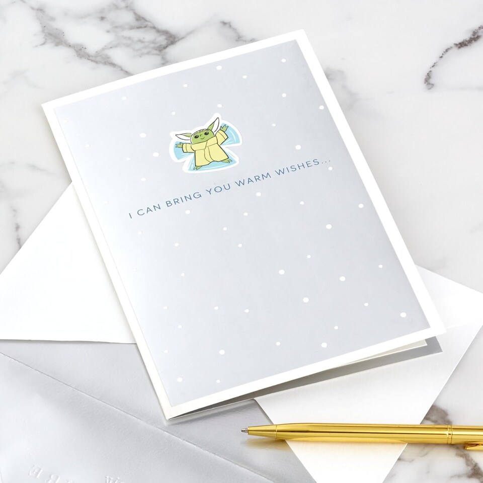 image 1 of The Mandalorian and Grogu Design 3D and Pop Up Christmas Card