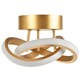 image 5 of Modern LED Gold Ceiling Light with Swirl Thick Metal Strip Creates 1253 Lumens | Gold