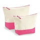 image 1 of Westford Mill Dipped Base Canvas Accessory Bag - Natural/True Pink - L