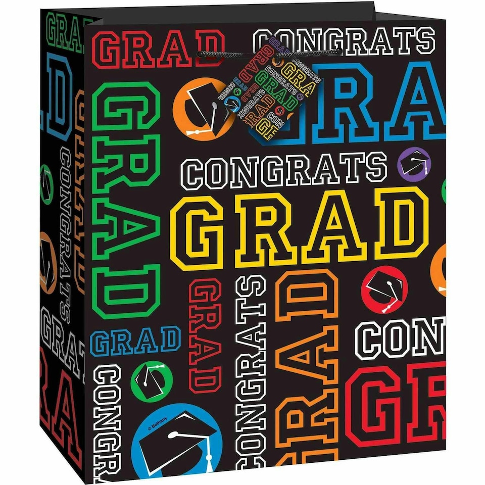 Unique Party Graduation Gift Bag - Multicoloured - M