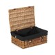 image 1 of 35cm Light Steamed Wicker Picnic Basket with Lining Black | Black | One Size