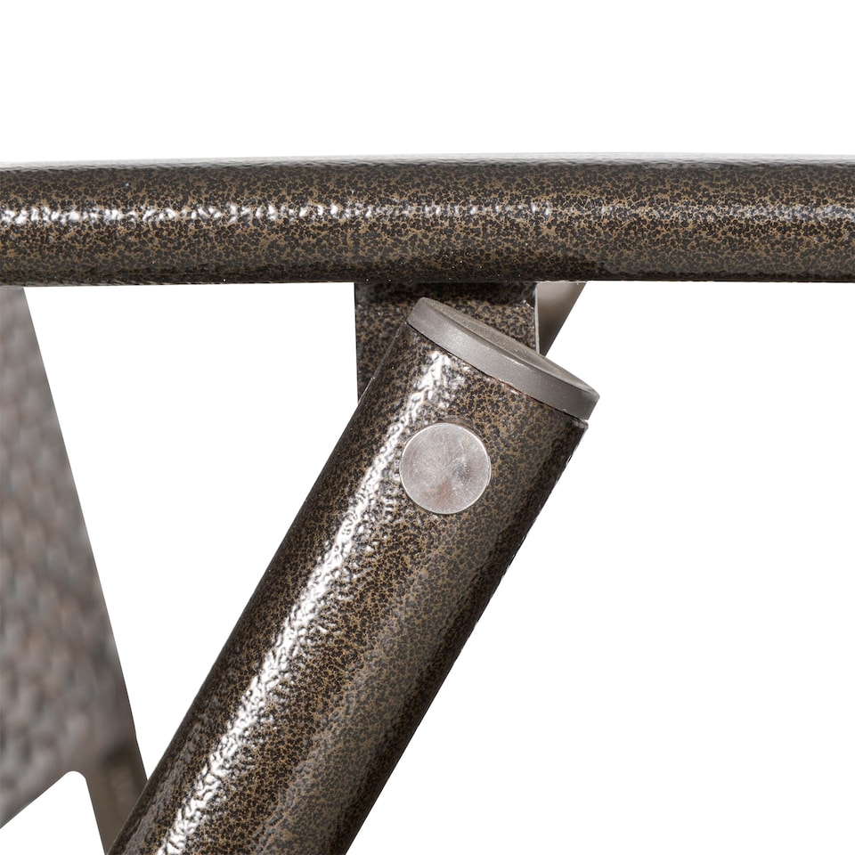 image 1 of Outsunny Folding Garden Chairs Set of 2, PE Rattan Garden Dining Chairs with Armrests, High Back and Steel Frame, Weather Resistant Outdoor Dining Furniture for Patio, Balcony, Brown