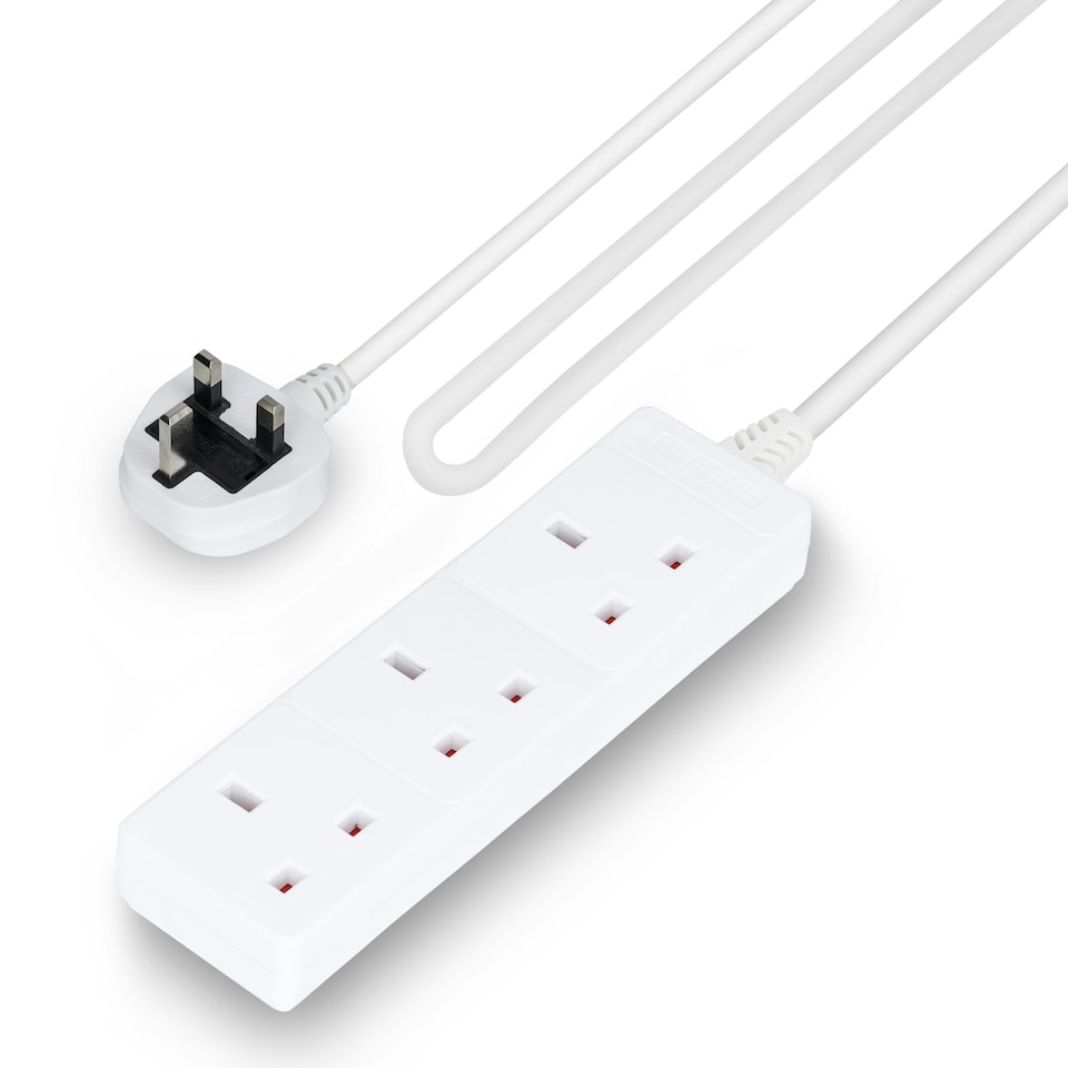 image 1 of GEEPAS 3 Gang Extension Lead, 3M Cable