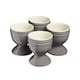 image 1 of Cooks Professional 4 Piece Egg Cup Set - Dishwasher Safe Stoneware | Grey | Grey | 4