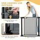 image 7 of PawHut Pressure Fit Safety Gate for Stairs w/ Auto Close 75-82 cm - Black