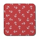image 1 of Anchors on Red Background (Coaster)