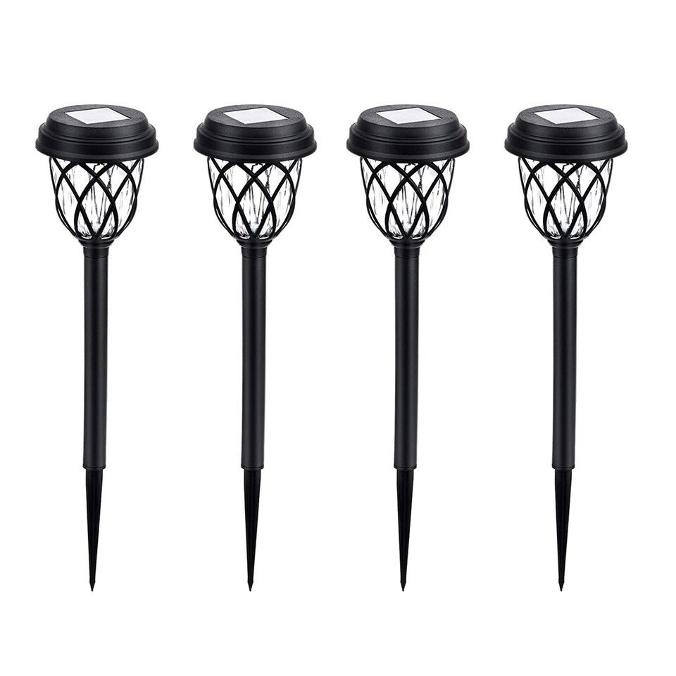 image 1 of Gardenwize Pack of 4 Solar Pathway Stake Lights Outdoor