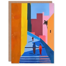 Walk Though Casablanca Abstract Morocco Him Her Birthday Card