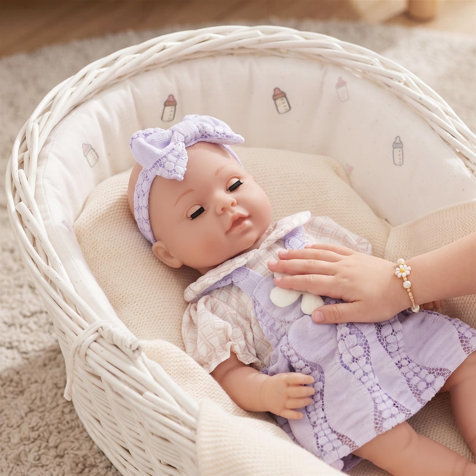 image 1 of BiBi Doll 16" Baby Doll Girl With Accessories & Moving Eye Lids