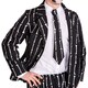 image 3 of Bone Suit - Halloween fancy dress costume for men | Black | black | S | 1