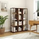 image 7 of COSTWAY 12-Cube Bookcase Freestanding Bookshelf Brown Brown