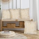 image 4 of Botanic Floral Soft Chenille 45cm x 45cm Cream Cushion Set of 4 | Cream | White | 45cm x 45cm x 10cm | 4
