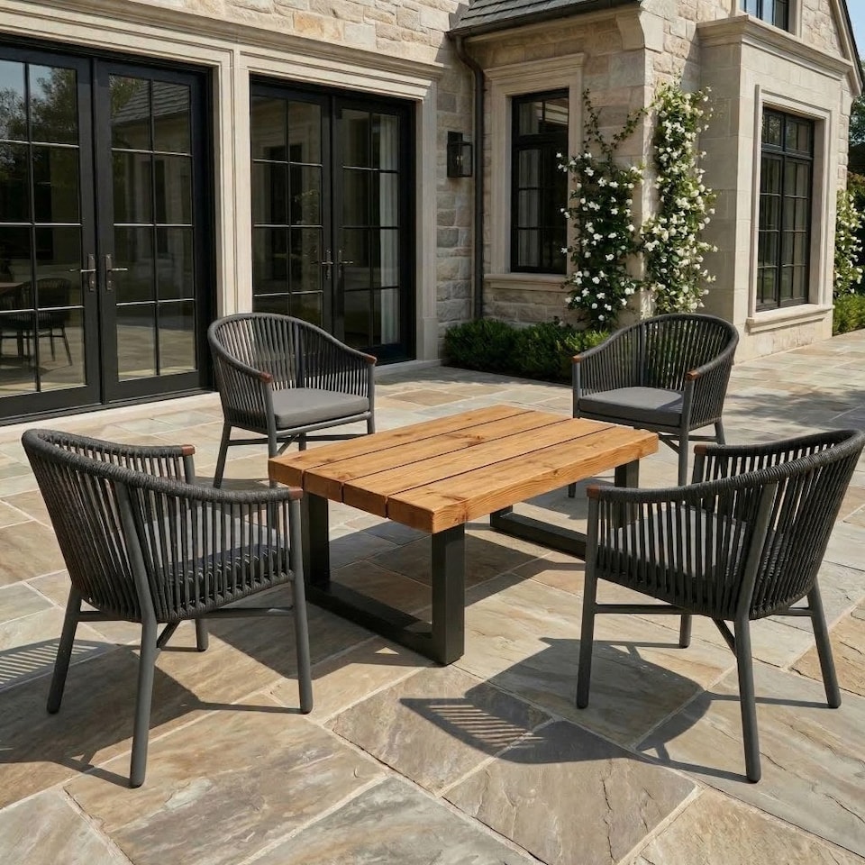 image 1 of Chunky Slatted Outdoor Coffee Table