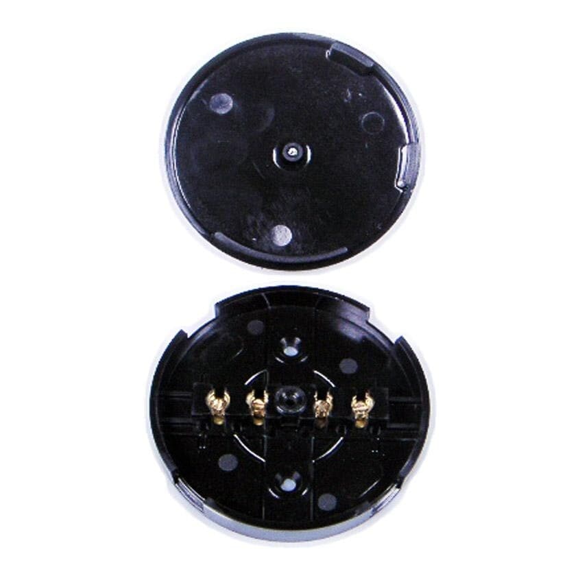 Dencon 20A 4 Terminal Junction Box with Selective Entries - Black - One Size