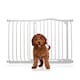 image 1 of Bettacare Curved Top Dog Gate, 107cm - 116cm, Matt White, Pressure Fit Pet Gate for Dog and Puppy, Pet and Dog Barrier | White