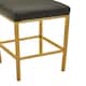 image 5 of Interiors by Premier Baina Black Pu And Gold Finish Bar Stool