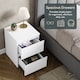 image 5 of Vida Designs Denver 2 Drawer Large Bedside Chest Cabinet Table Nightstand, White