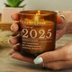 image 5 of Personalised Graduation Amber Glass Candle Brown