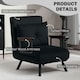 image 5 of HOMCOM Click Clack Single Chair Bed Settee for Living Room, Black 