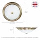 image 3 of Traditional Antique Brass Flush Ceiling Light Fitting with Opal Glass Diffuser | Gold | Antique Brass | 1
