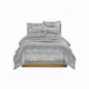 image 1 of Embroidered Duvet Cover Set Luxury Bedding with Matching Accessories | Silver | One Size