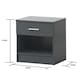 image 7 of Rio Costa Bedside Cabinet Bedroom Furniture Nightstand Table 1 Drawer Dark Grey