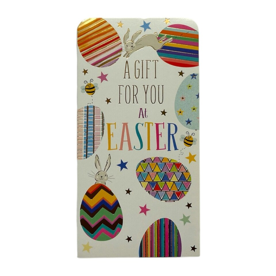 image 1 of A Gift For You At Easter Bunnies And Eggs Design Money Wallet Card