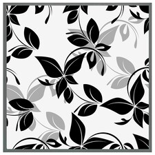 Black & white floral (Picture Frame) Grey | XS