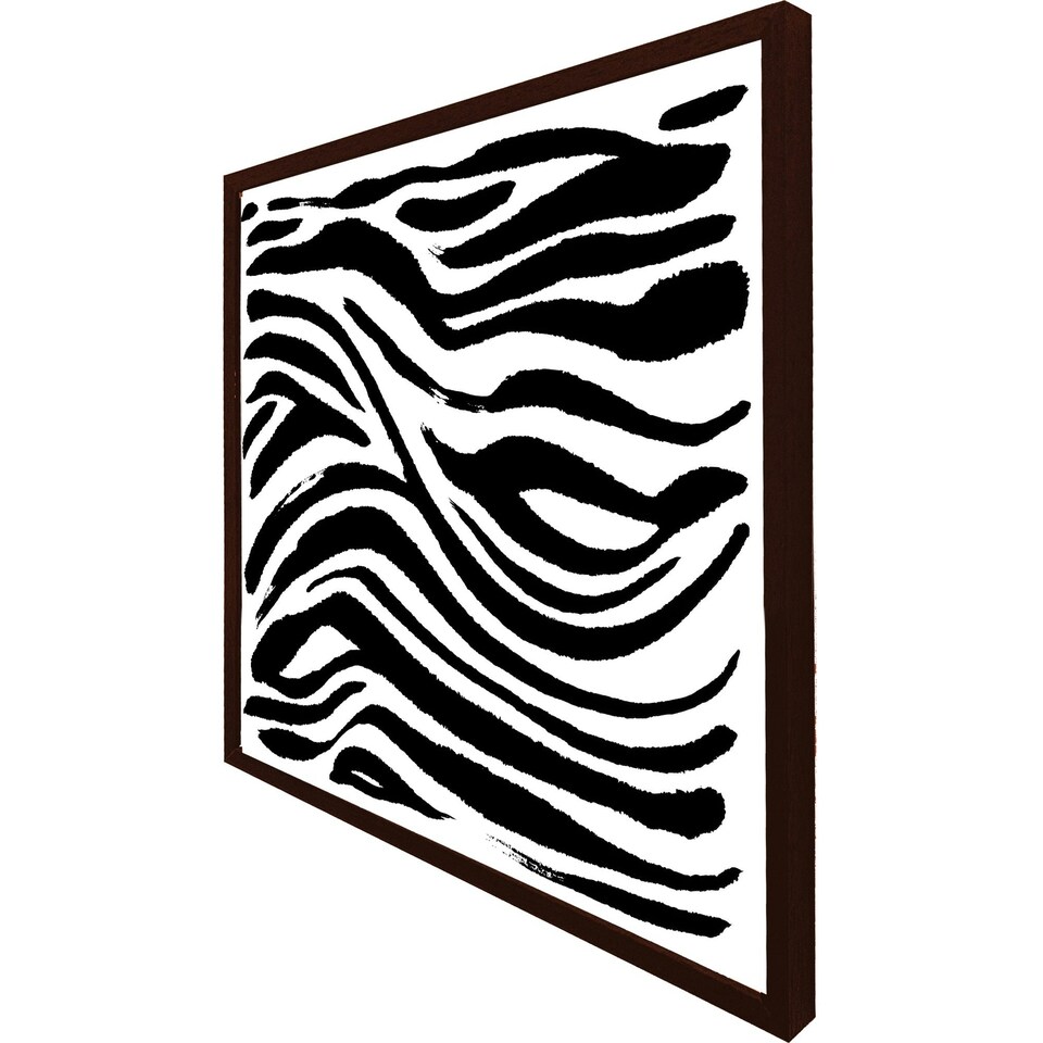 image 1 of Zebra stripes print (Picture Frame) Brown | Oak | XS