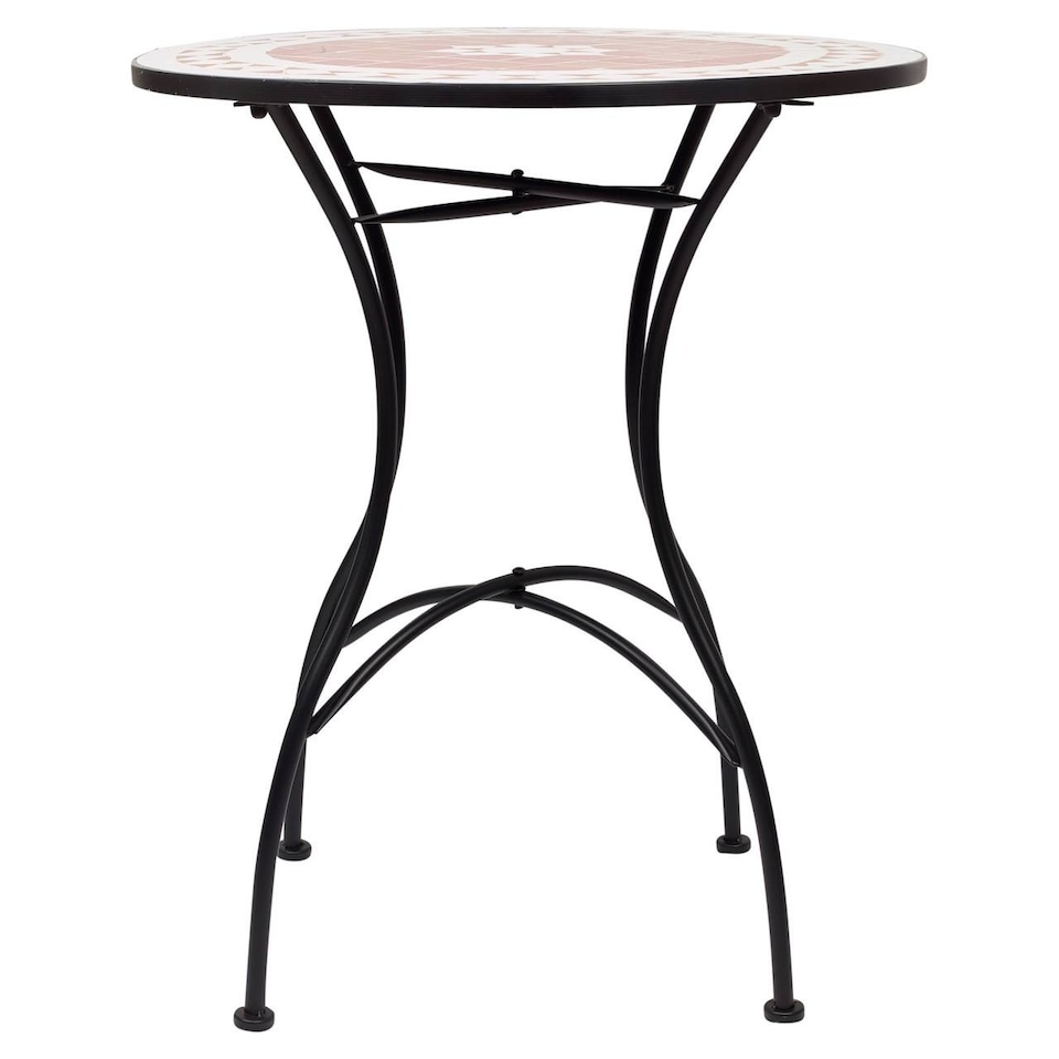 image 1 of 60cm Round Mosaic Ceramic Garden Bistro Table | Multi | Terracotta Mosaic | 1