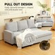 image 4 of HOMCOM Sofa Bed with Storage, Convertible L Shaped Corner Sleeper Couch, 3 Seater Pull Out Sofa Bed with Reversible Chaise, Side Pockets for Living Room, Bedroom, Small Spaces, Light Grey | Grey | One Size