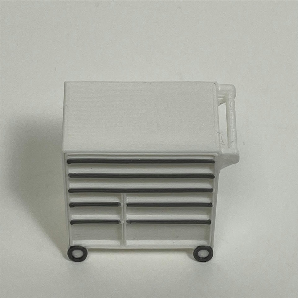 image 1 of Slot Car Trackside Scenery Roller Tool Chest Large White 1:32 Scale WASP
