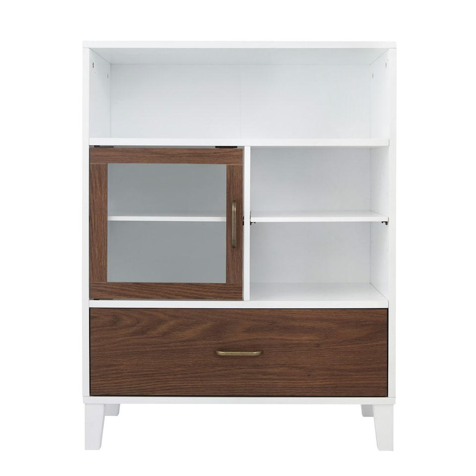 image 1 of Teamson Home Tyler Wooden Bathroom Free Standing Cabinet