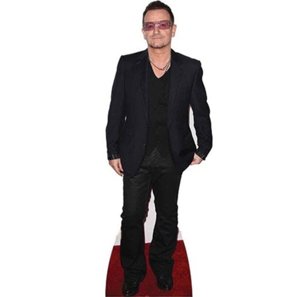 Bono U2 Lifesize Cardboard Cutout 167cm