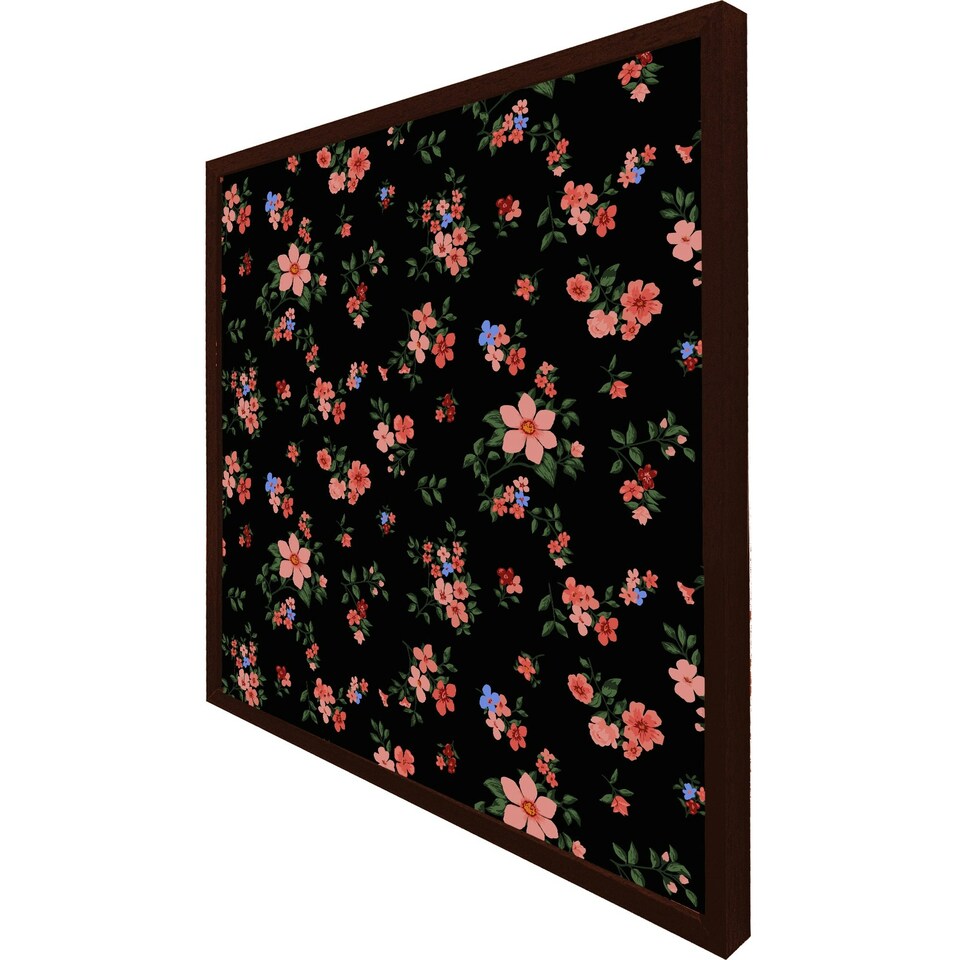 image 1 of Beautiful pink flowers (Picutre Frame) Black | L