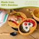 image 4 of Tiny Dining 3pc Penguin Bamboo Suction Dinner Set - Olive Green
