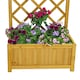 image 6 of Wooden Garden Planter Lattice Large Patio Climbing Plant Box Raise Bed Flowerpot