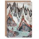 image 1 of Spiky Mountains River Trippy Floral Folk Him Her Birthday Card
