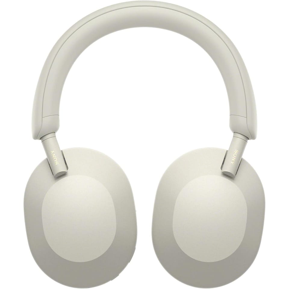 image 1 of Sony WH-1000XM5 Wireless Noise Cancelling Headphones Silver Hard Case