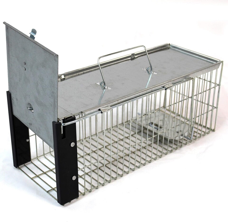 image 1 of Actiaspet - Heavy Duty Rat Trap/Metal Live Catch Cage with Transport Handle | Humane Rodent Catcher