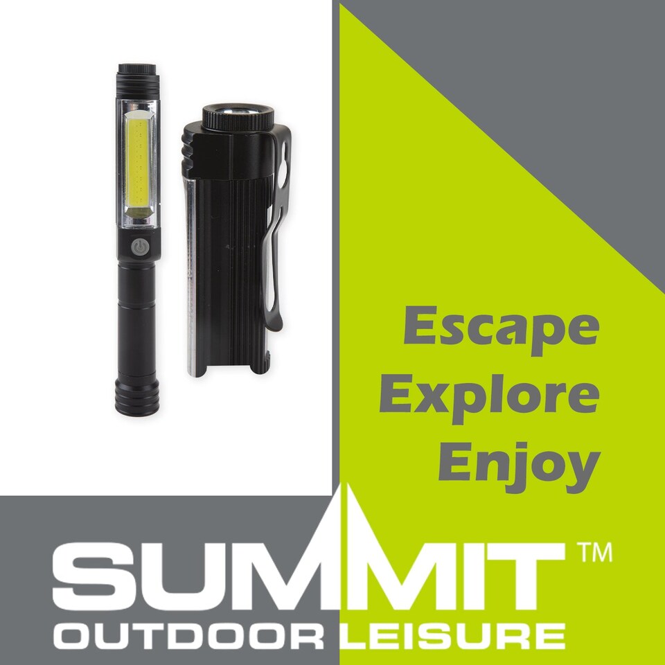 image 1 of vfm-estore Torch 10W LED, 3 Light Modes, 19 cm, Black