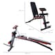 image 7 of HOMCOM Foldable Dumbbell Bench Weight Training, 7 Incline Adjustable, Red