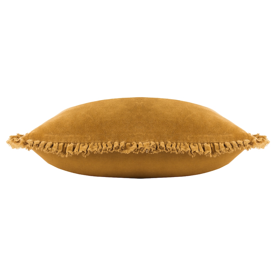 image 1 of Yard Bertie Cotton Velvet Cushion | Yellow | Saffron | 45 x 45cm | 1