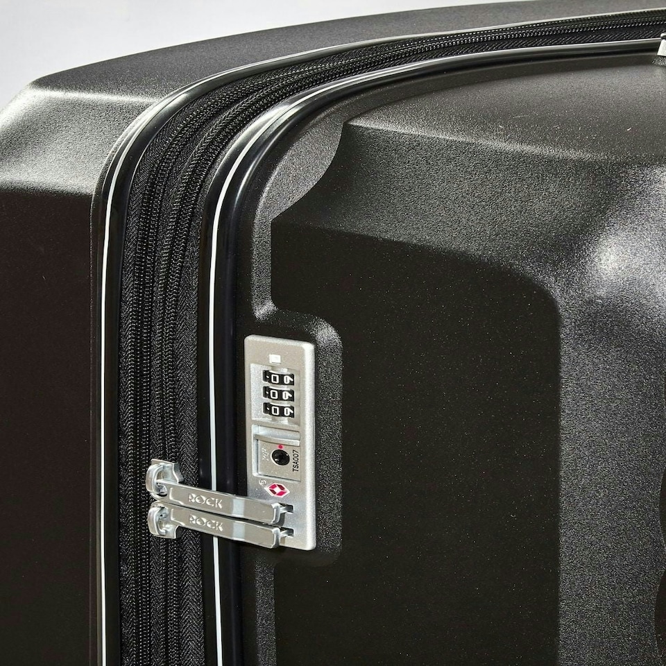 image 1 of Rock Sunwave 3 Piece Set Suitcases Black