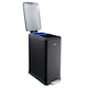 image 8 of Cooks Professional Slimline Dual Recycle Pedal Bin 50L - 2 Compartments & Soft Close Lid | Black
