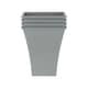 image 1 of Wham Metallica 4 x 23cm Square Plastic Garden Planters | Grey | Cement Grey