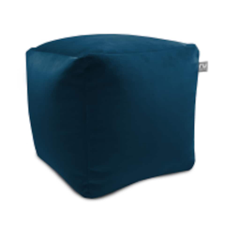 image 1 of rucomfy Velvet Cube Bean Bag Pouffe - Soft Stylish Footstool