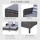 image 5 of Outsunny 5 Pieces Outdoor Patio Furniture Set Wicker Conversation Set Deep Grey